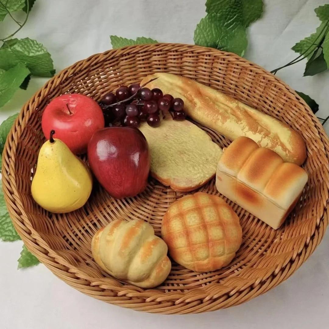 花开富贵点心盘编织面包篮莲花收纳篮果篮果盘创意陈列收纳盒篮子