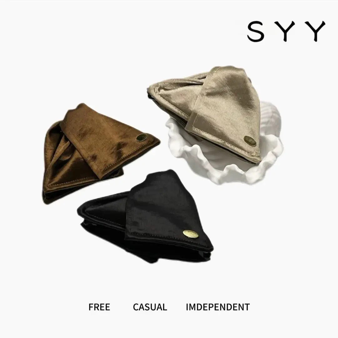 缎面贝壳三角抓夹鲨鱼夹高级感气质后脑勺发夹发饰