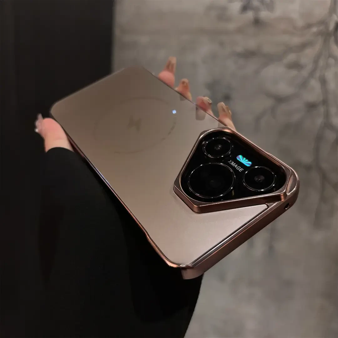 AG磨砂闪电细圈磁吸适用华为Pura70手机壳轻薄无边框p70pro大孔夏