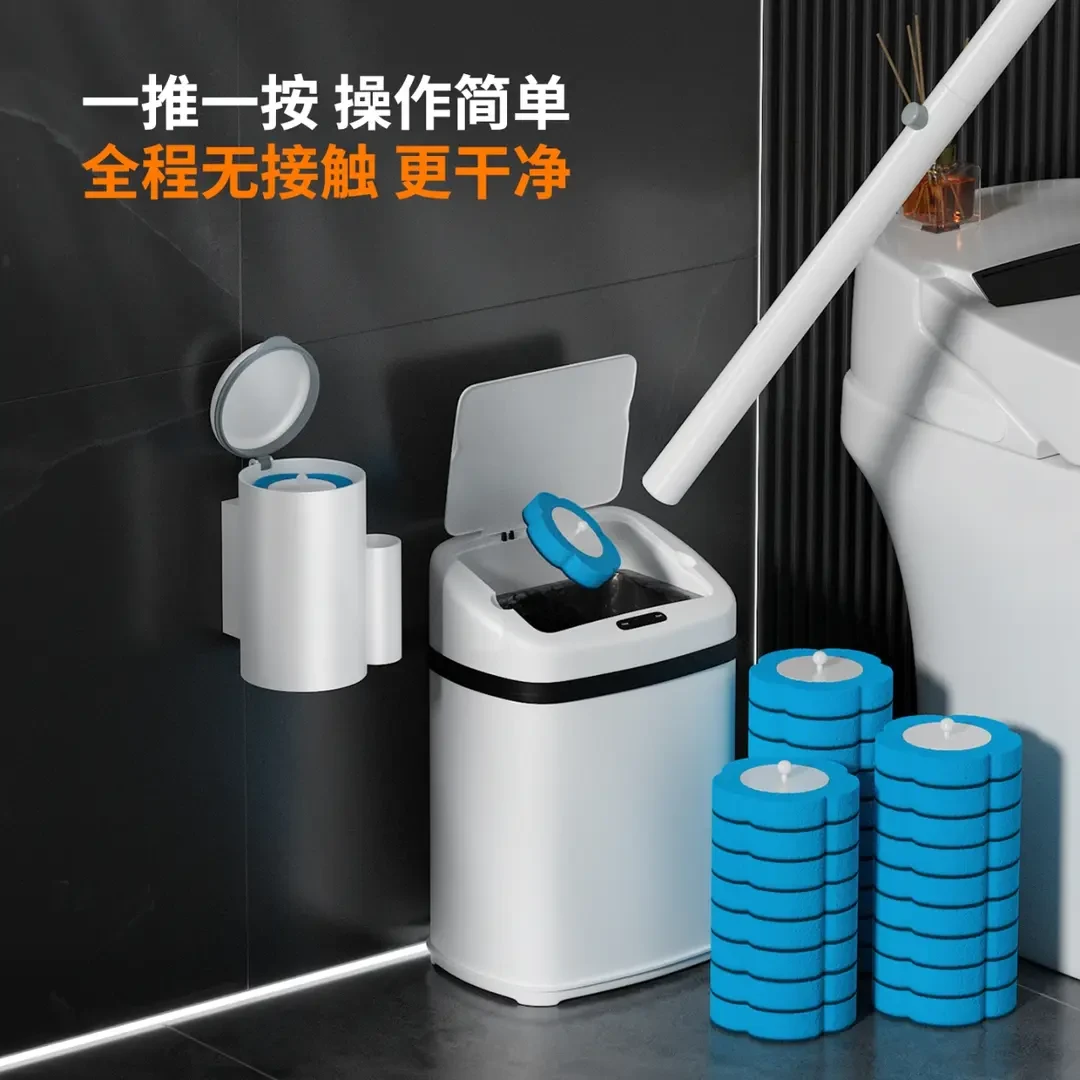 一次性马桶刷套装可替换刷头无死角去污壁挂式马桶刷神器马桶清洁