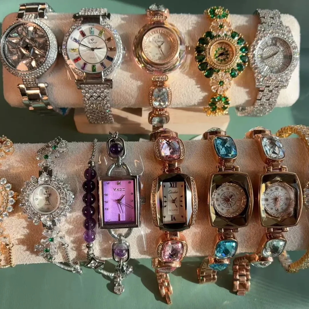 20—200女士满天星手表小众水钻小表盘时尚石英腕表女款