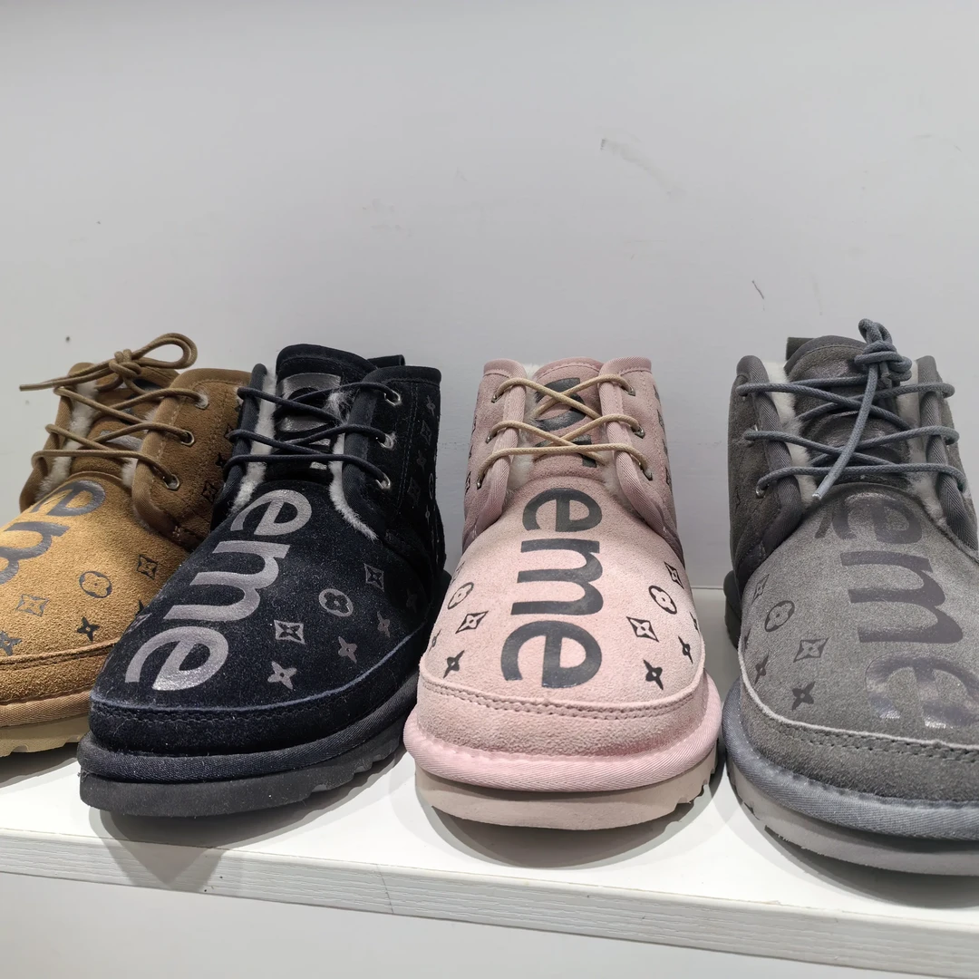 联名小贝情侣皮毛一体雪地靴