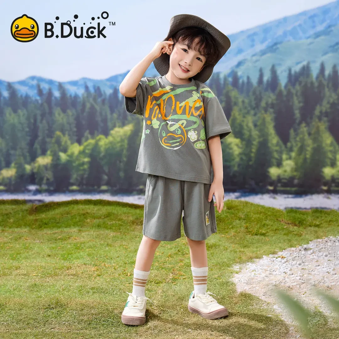 B.Duck小黄鸭短款男童休闲户外套装2025新款夏季休闲款 BF2681057