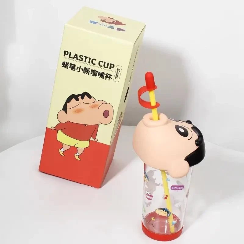 蜡笔小新2025夏季新款水杯女生高颜值学生吸管杯上学专用水杯子