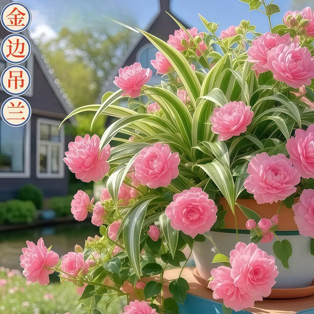 新款浓香型金边大花吊兰盆栽花卉庭院阳台办公室内绿植苗植物好养