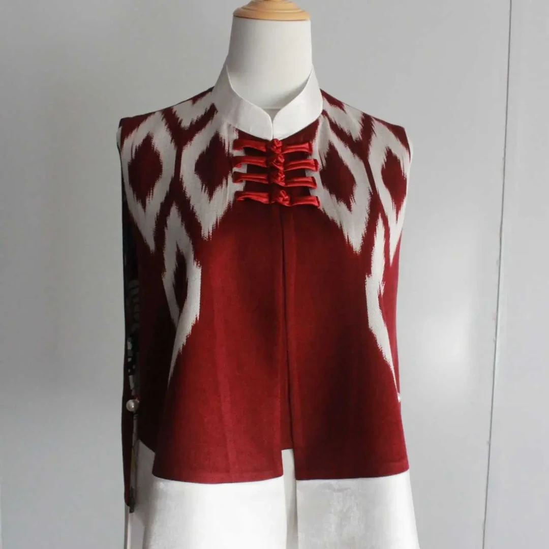 新疆艾德莱斯民族风马甲