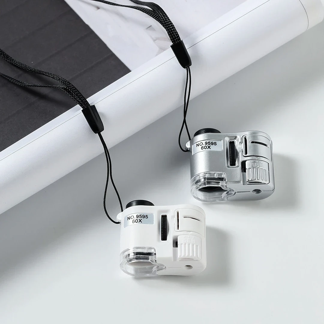 铜家!没事把东西放大60倍看看!鉴定古玩 放大镜带灯显微镜A016