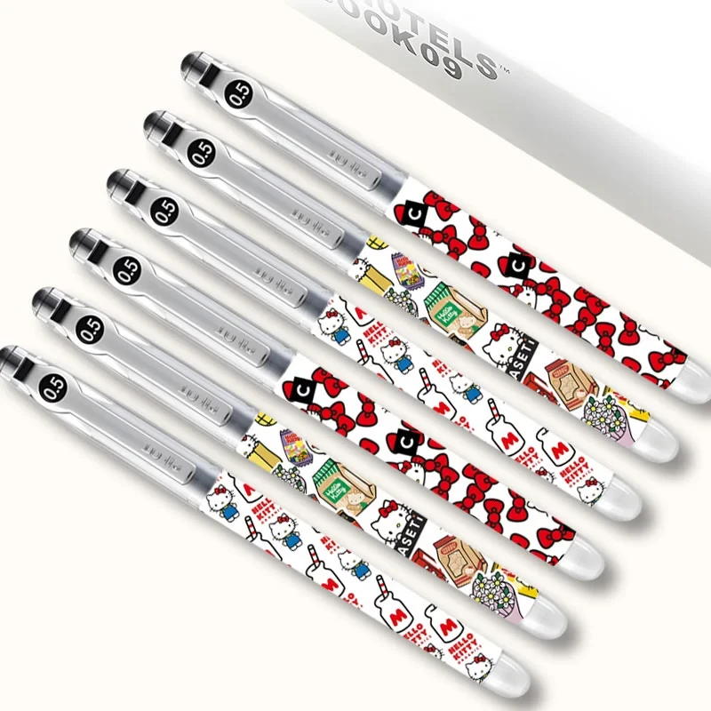 日本进口凯蒂猫中性笔0.5签字笔刷题考试黑水笔学生党高颜值水笔