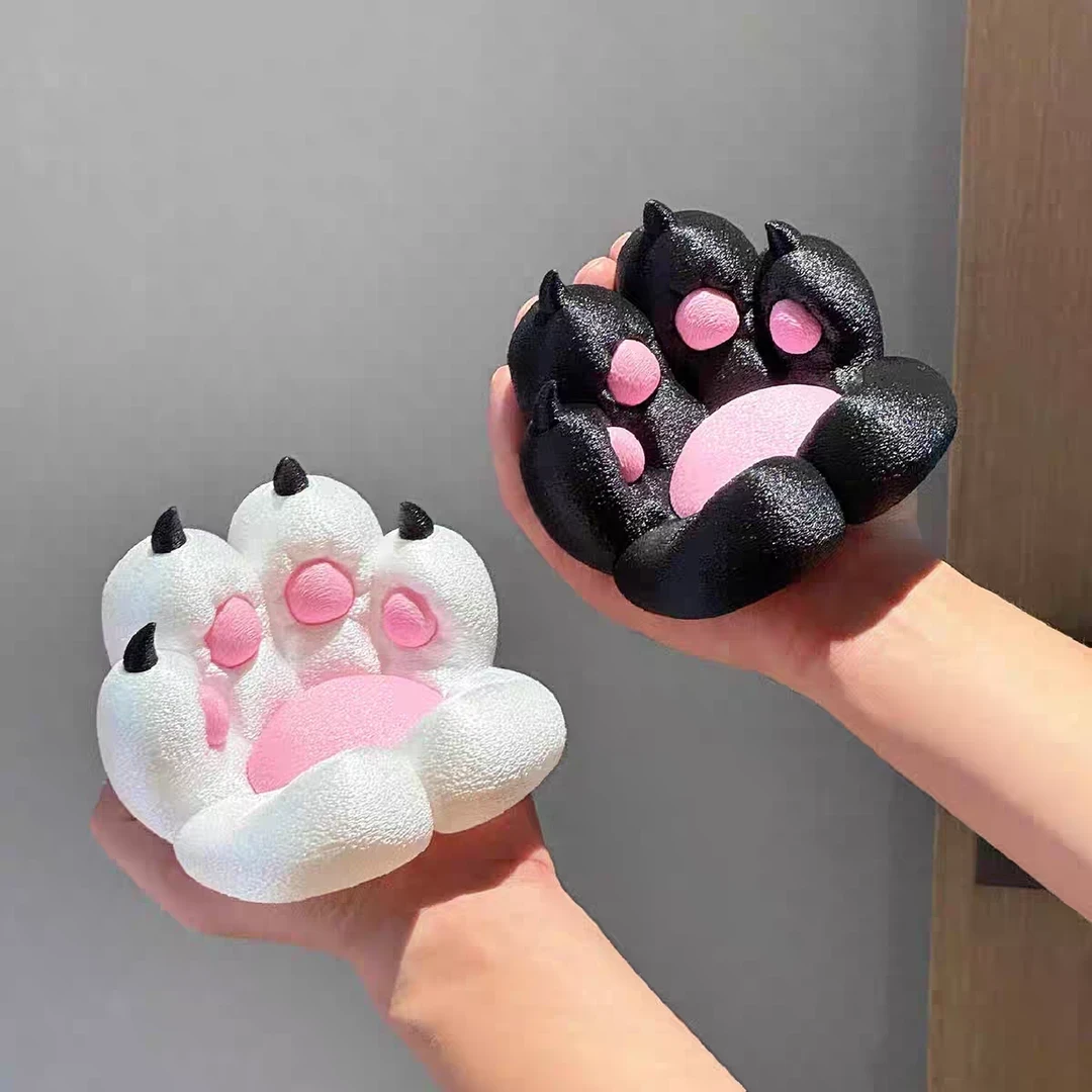 可爱创意猫爪3D打印桌面手机平板家用办公室宿舍多用支架创意摆件