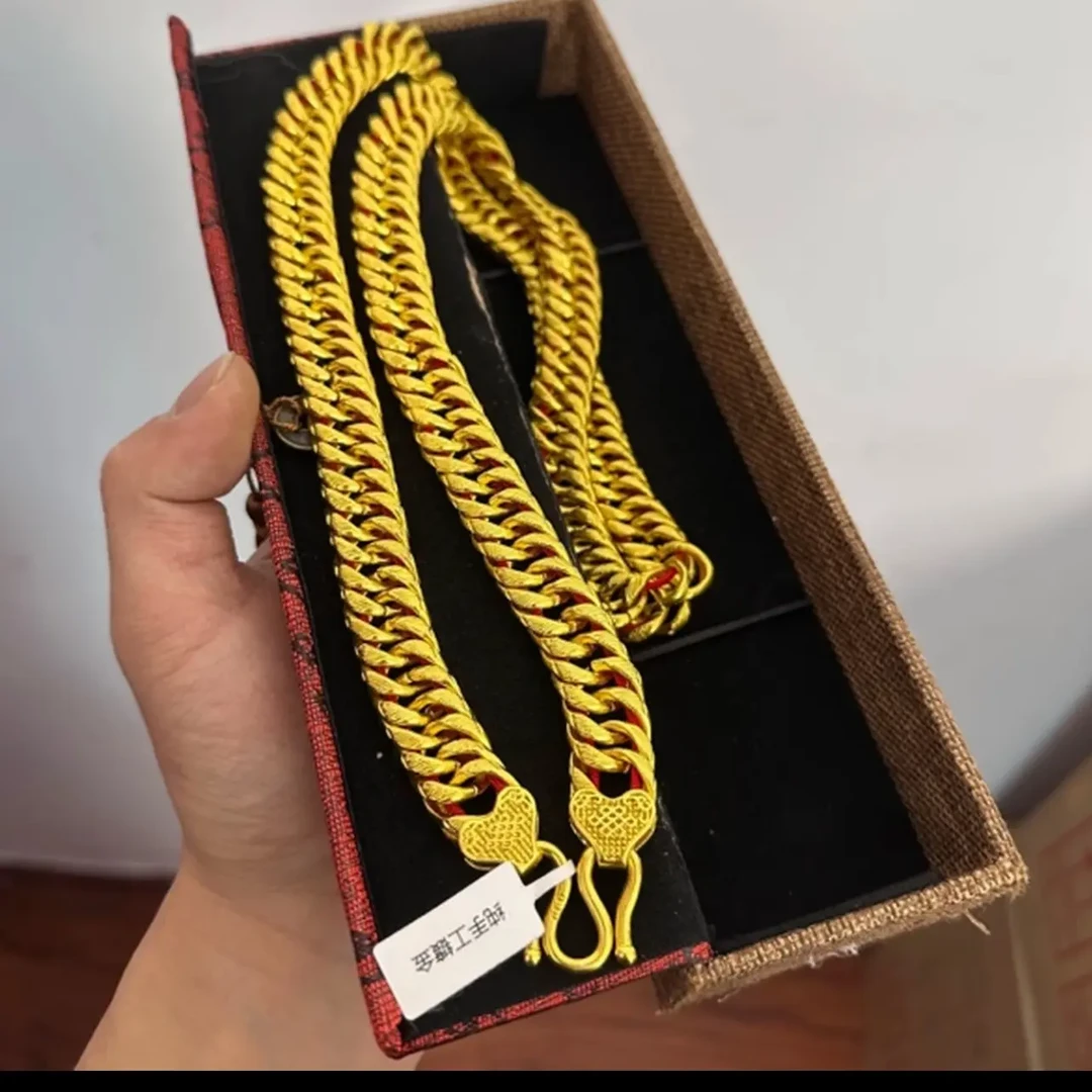 合金项链 男士默认风格女链子时尚项链链条商务风植物花卉男