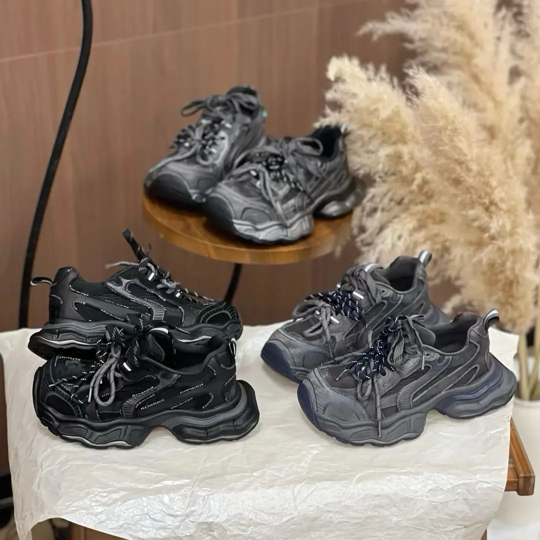 【现货】秋冬氛围感 | 卷边三鞋带老爹鞋定制复古时尚休闲女鞋