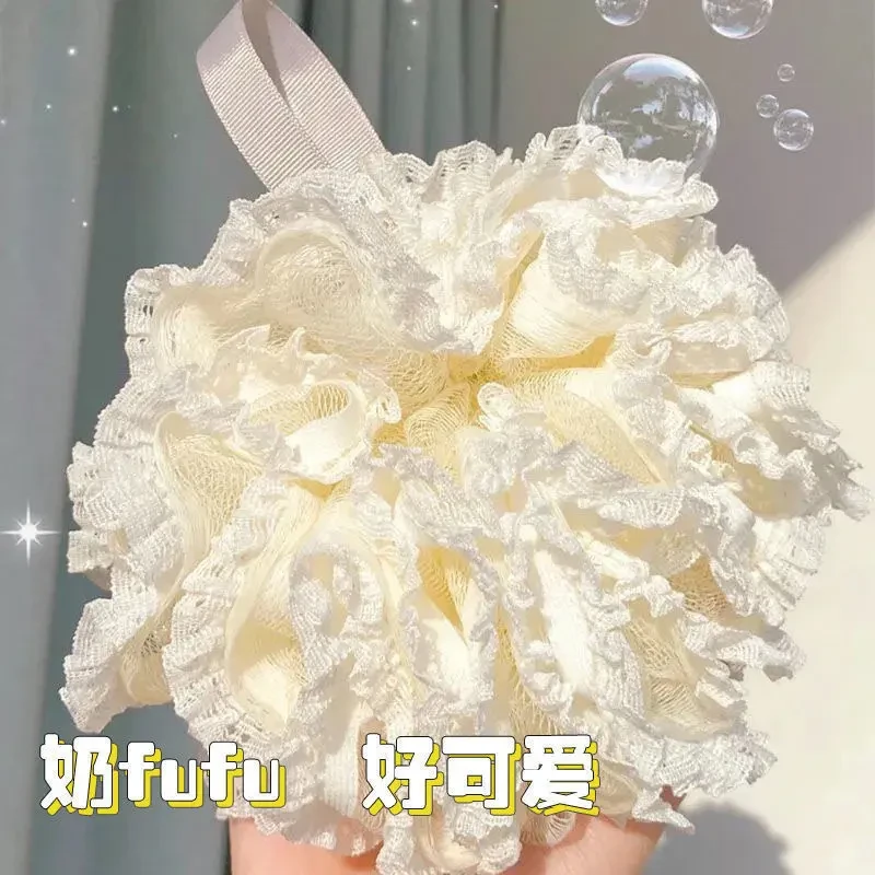 蕾丝沐浴球浴花泡泡洗澡球超柔软女大号可爱高档沐浴花球搓澡洗浴