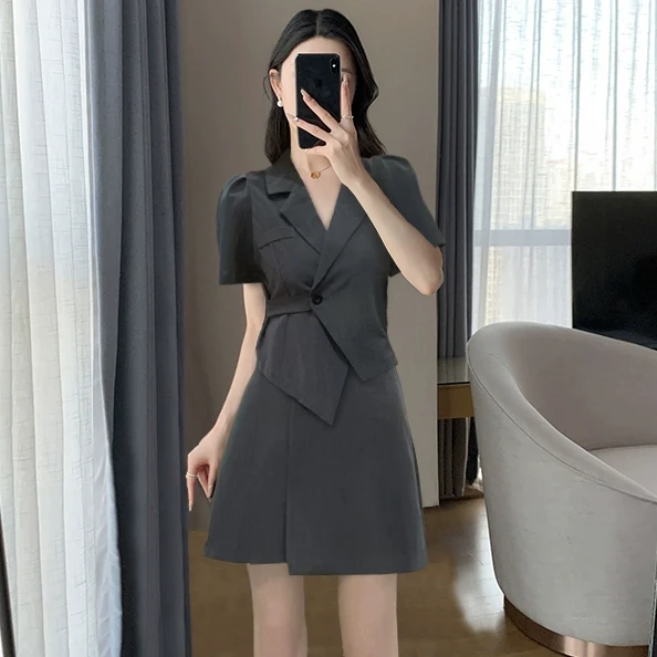 两件套2025夏季新款连衣裙子女梨型一整套法式显瘦气质长裙1293