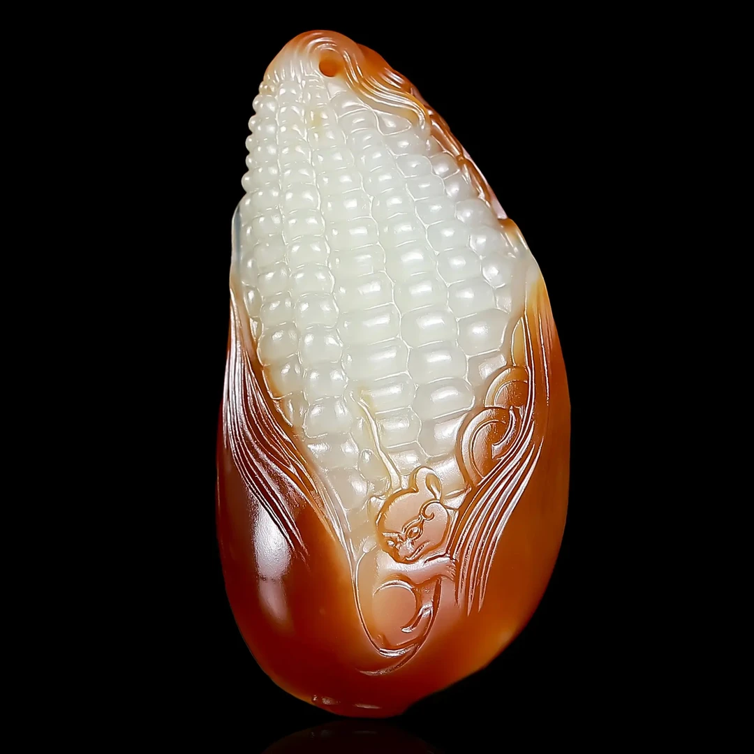 新疆且末金山糖白玉米挂件