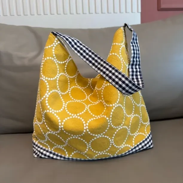 拼接土布刺绣棉麻单肩简约ins托特包每个包有区别属于正常勿退