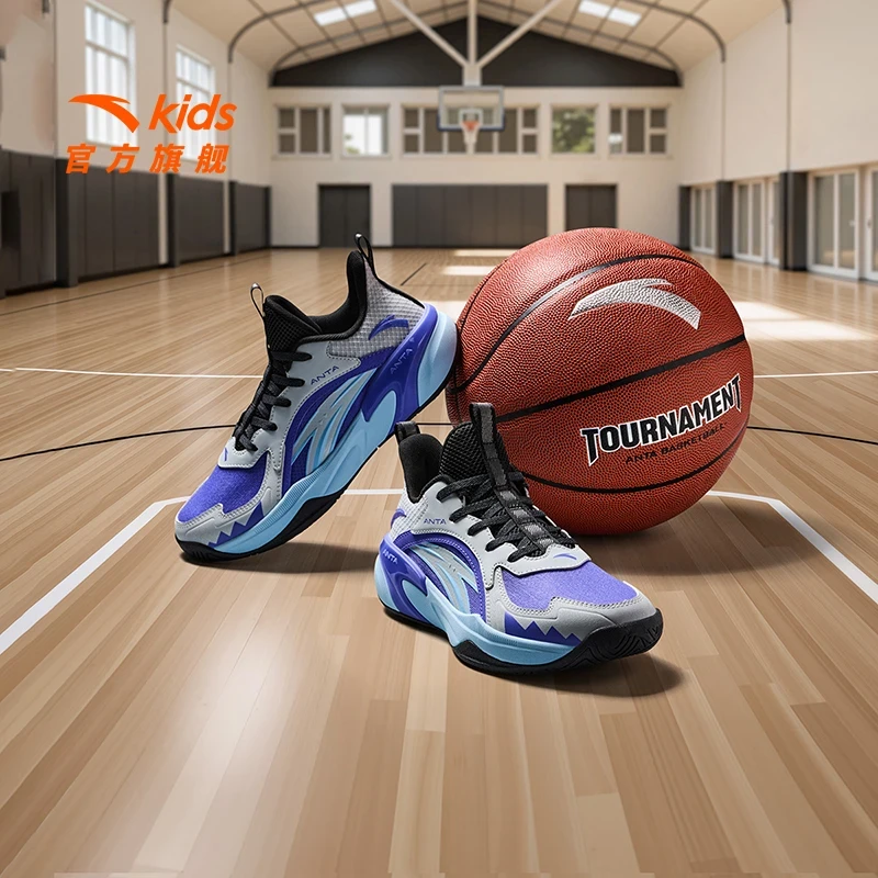 闪现丨安踏儿童篮球鞋2025夏季新款透气防滑耐磨青少年篮球运动鞋