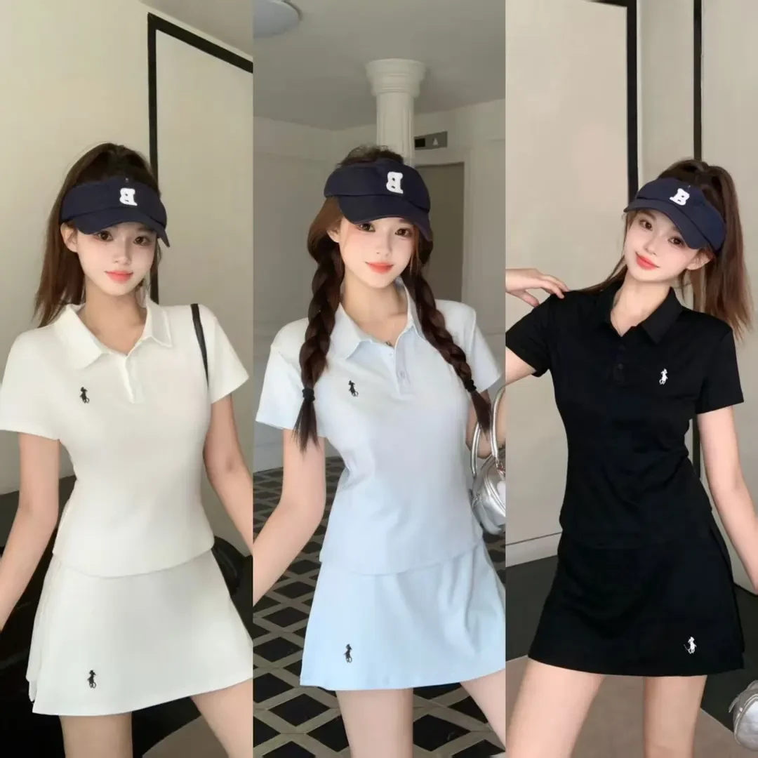 大码女装2025夏季新款休闲运动街头时尚套装短袖短裙两件套