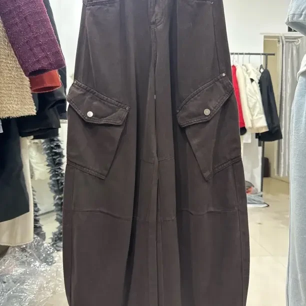 休闲时尚复古潮流带腰带阔腿裤设计感百搭工装裤