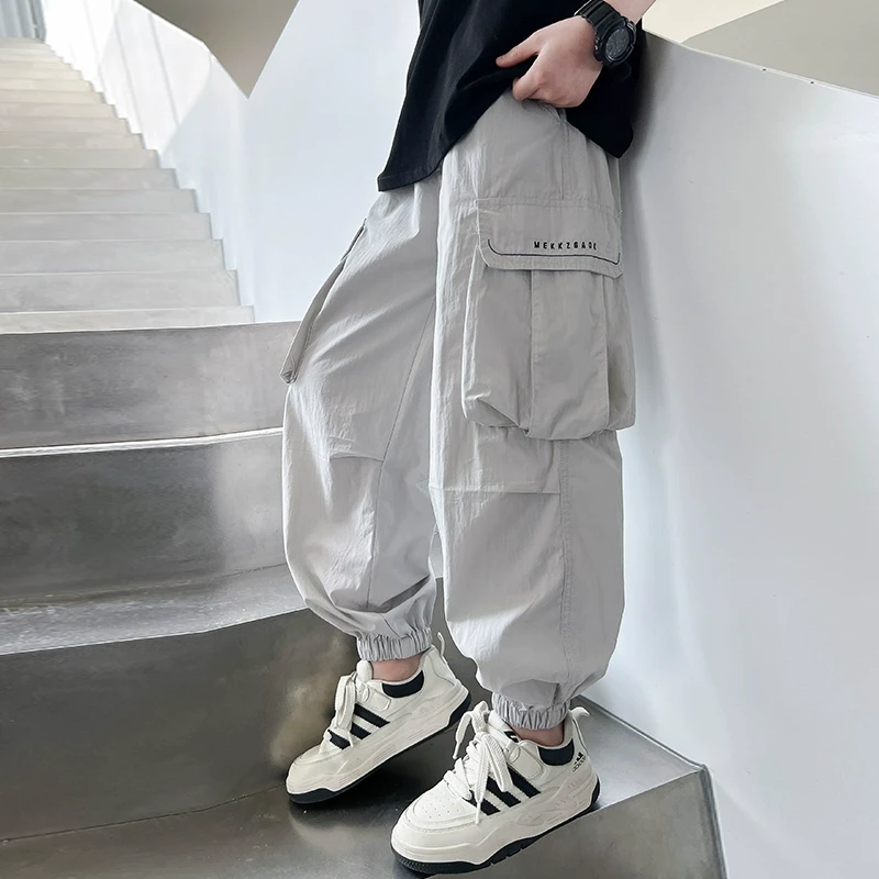 男童裤子夏装2025新款儿童夏款工装裤中大童男孩夏款休闲长裤潮酷