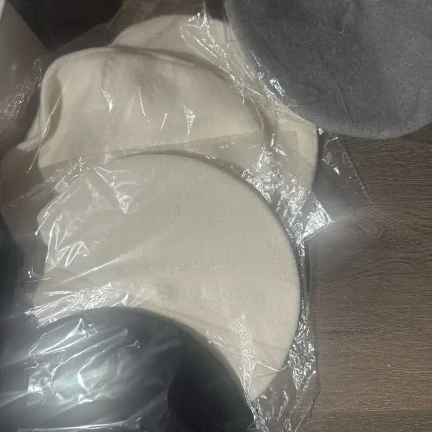 缝线圆顶字母褶皱贝雷帽秋冬帽子运动针织男士