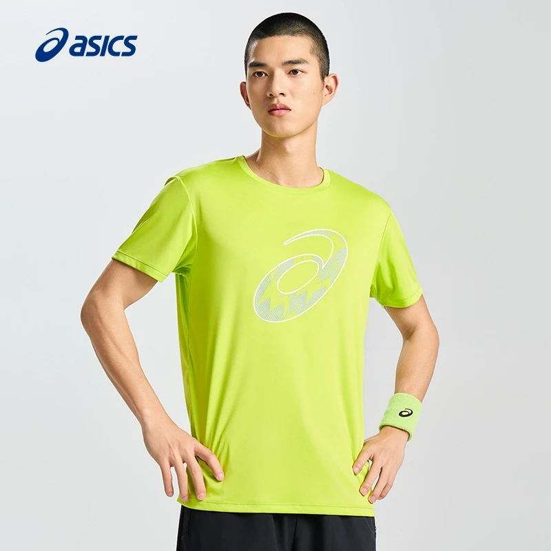 ASICS亚瑟士新款男子吸湿快干跑步短袖时尚舒适透气男运动T恤