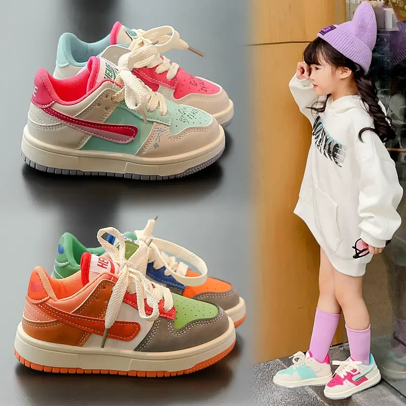 小黄鸭女童运动鞋开学季学院风儿童鸳鸯鞋软底休闲男童板鞋中大童