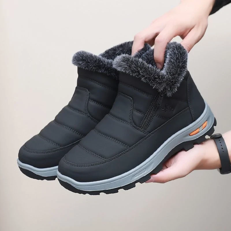 老北京布鞋男鞋冬季加绒保暖棉鞋中老年爸爸雪地靴防滑老人男棉靴