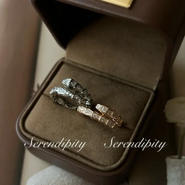 合金莫桑石戒指 Ruby·厚镀金满钻双层戒指