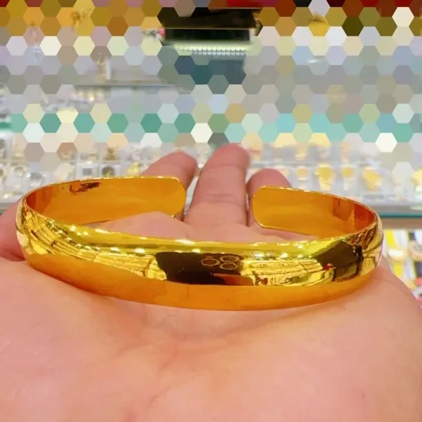 铜合金手镯 铜合金 合金金色镯子简约时尚精美气质女士百搭饰品