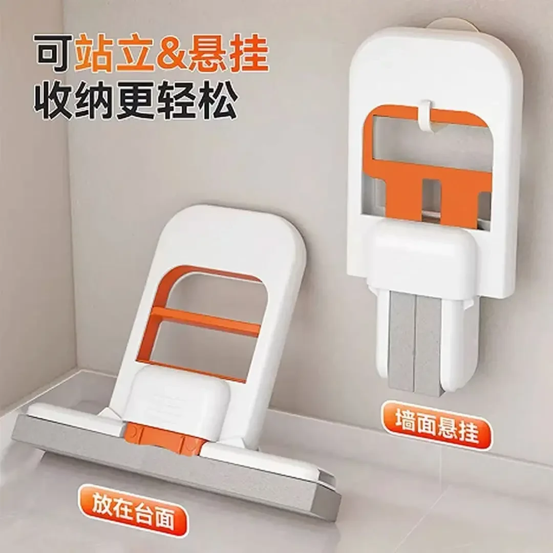 迷你小拖把手持折叠海绵拖把桌面卫生间洗手台快速吸水清洁免手洗