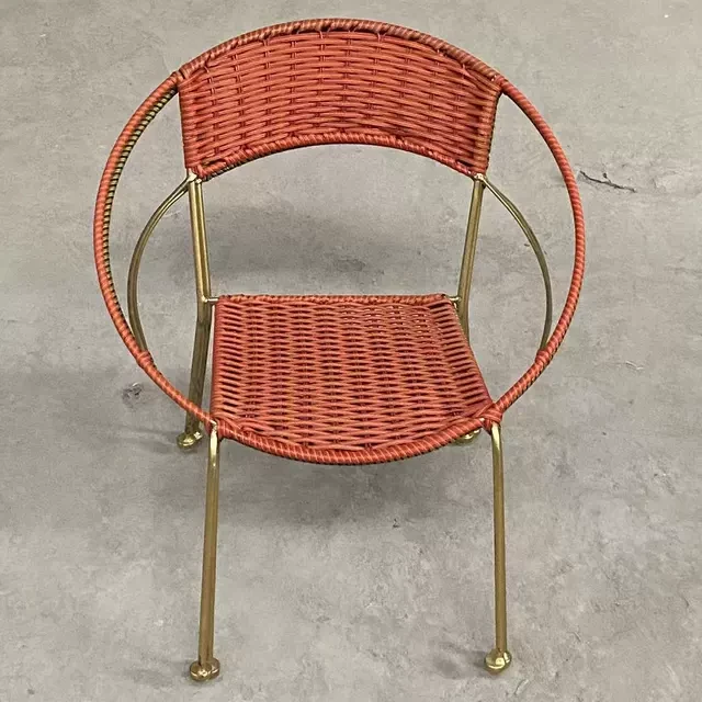 客厅矮凳儿童凳藤椅子小靠背椅子藤椅家用椅滕椅餐椅单人矮小号