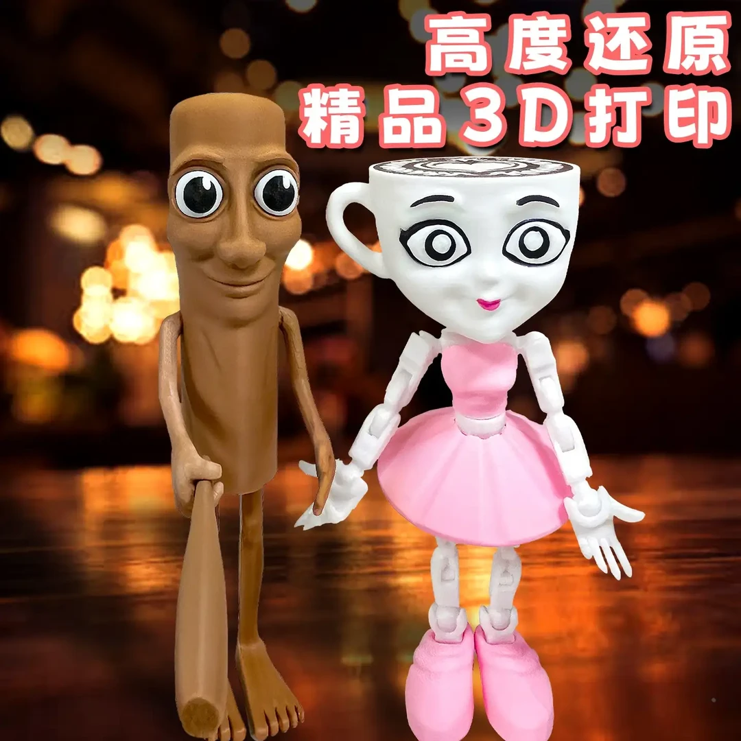 外国山海经通通哥木棍人tungtungsahur卡布奇诺创意玩具男孩手办6