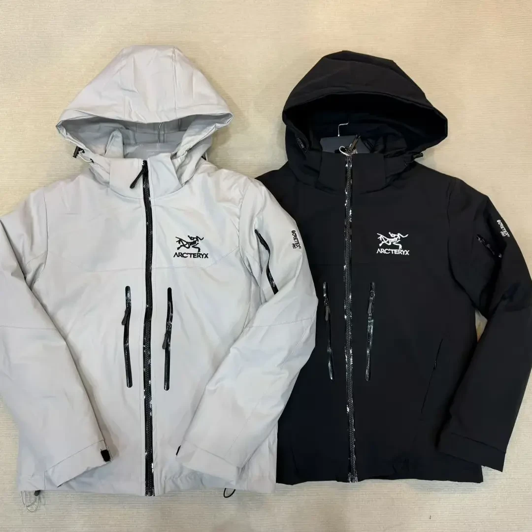 刺绣春季冲锋衣硬壳户外防风防水连帽男女夹克外套