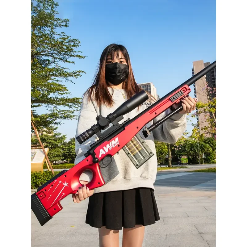 超大号AWM狙击男孩玩具吃鸡套装手动拉栓软弹狙可抛壳吃鸡套装98K