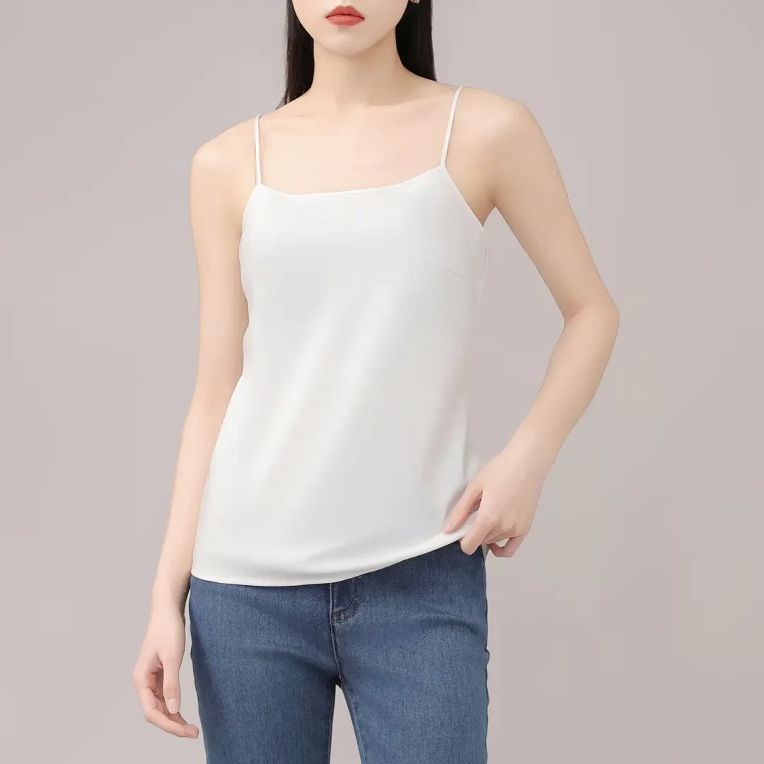 AMASS/阿玛施桑蚕丝基础简约百搭显瘦内搭上衣吊带背心女5300463