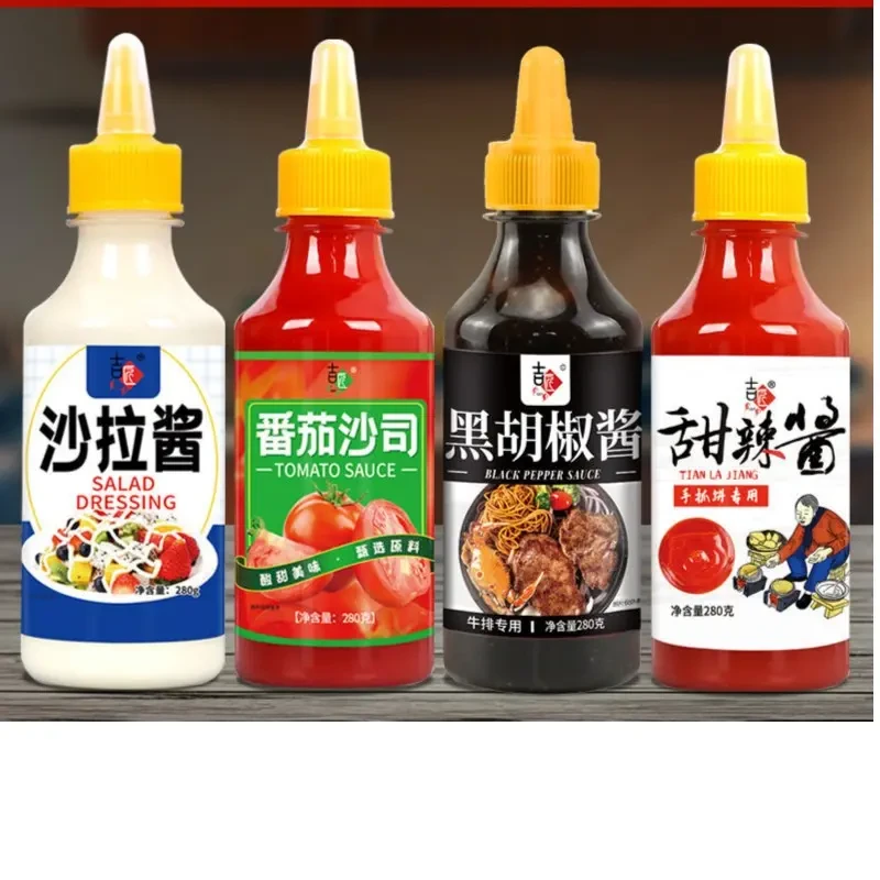 番茄酱家用手抓饼和水果沙拉酱蔬菜寿司专用蕃茄轻食酱料早餐牛排