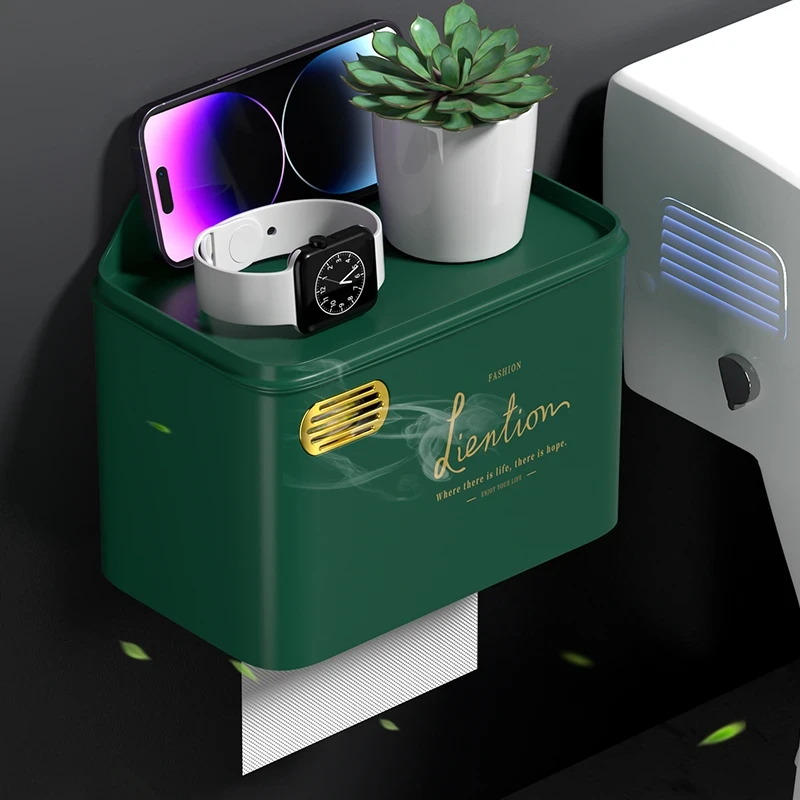 免打孔创意防水纸巾架厕纸盒卫生间纸巾盒厕所卫生纸置物架抽纸盒