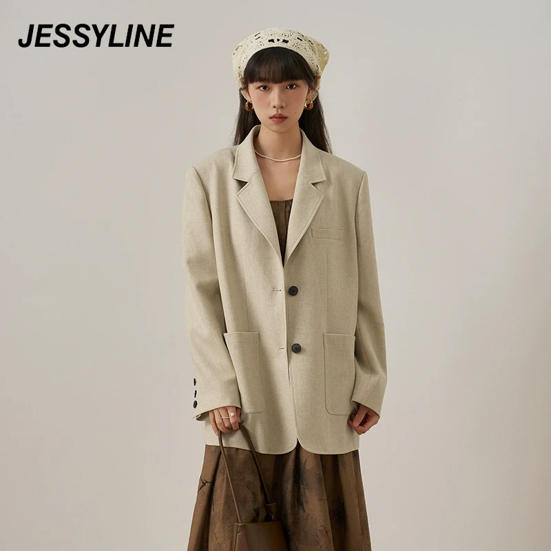 jessyline2025秋季新款 杰茜莱百搭小西装女外套潮 431107019