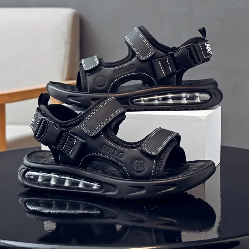 男童凉鞋2025新款夏季中大童儿童软底潮流沙滩鞋真皮宝宝儿童鞋子