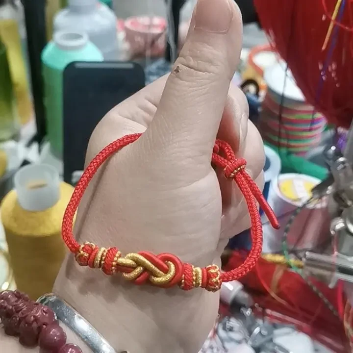 非金属布艺手链 纯手工编织手绳编绳手编可调节