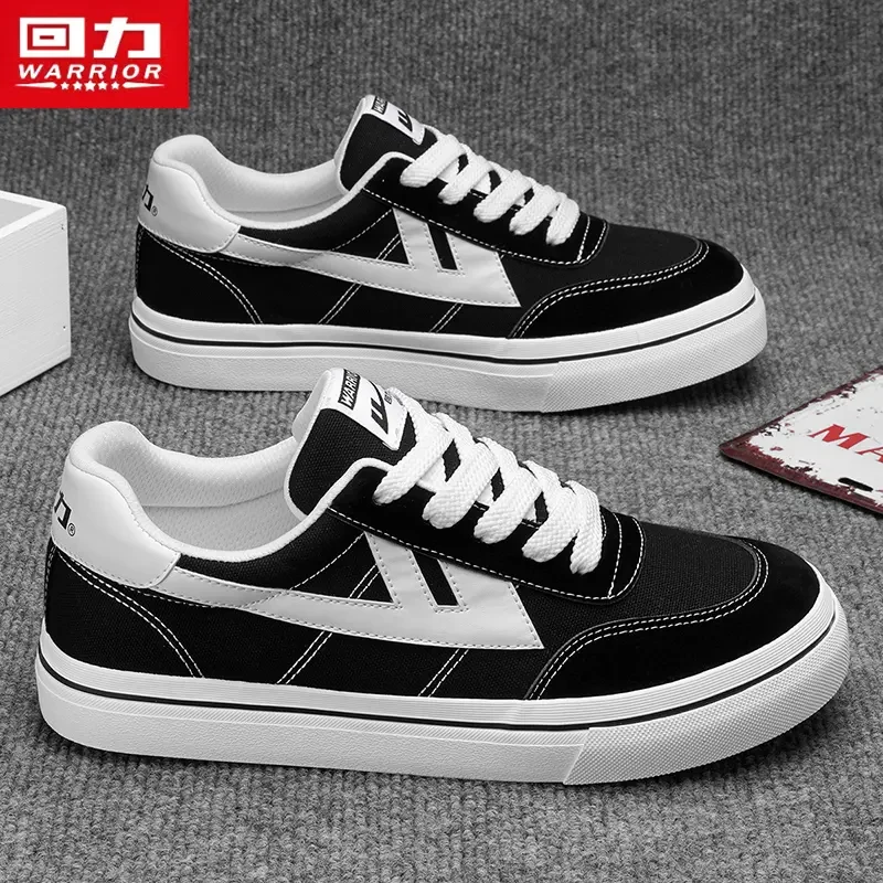 回力帆布鞋夏季男鞋2025新款透气运动休闲鞋百搭学生经典黑色板鞋