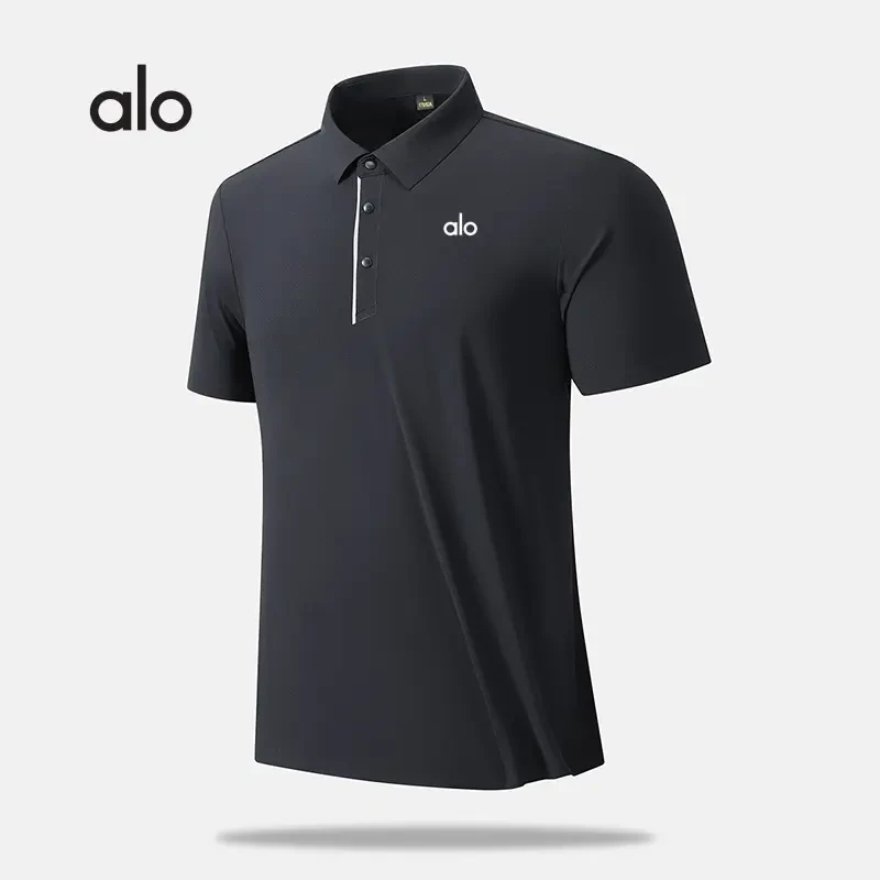 alopolo衫冰丝无痕男款短袖商务夏季T恤运动休闲亲肤翻领短袖T恤