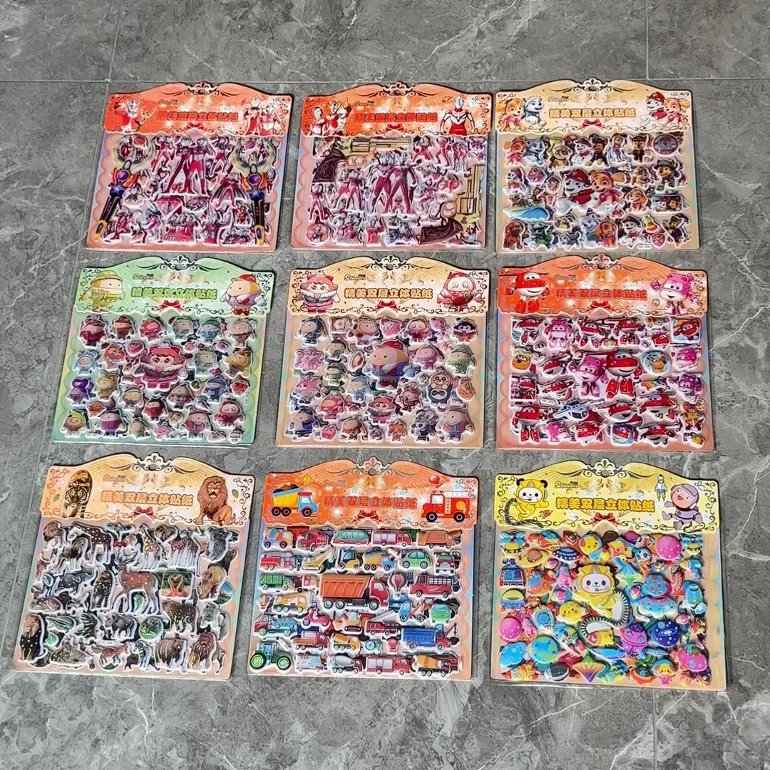 新款3D立体卡通换装贴纸儿童奖励趣味益智玩具