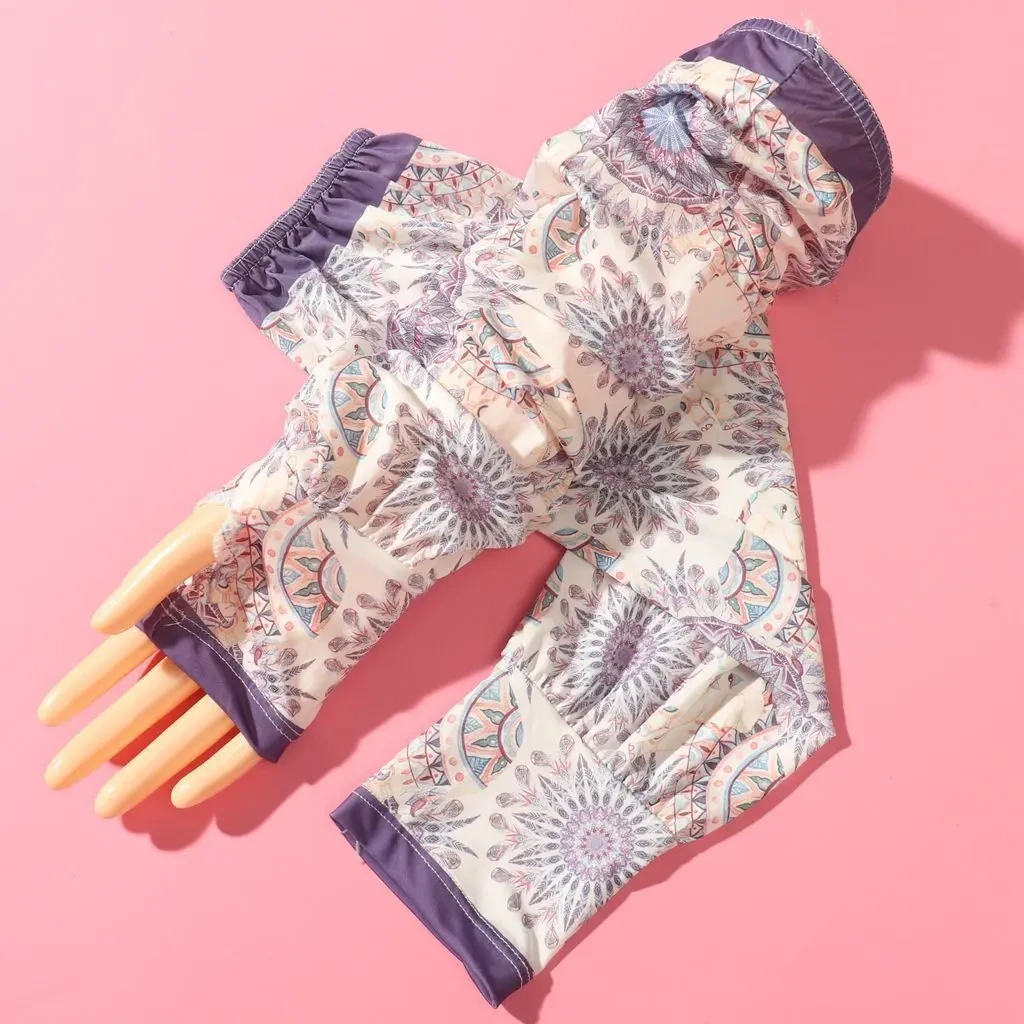 夏女新款工作干活防晒袖套防紫外线冰袖长款手臂套袖宽松冰丝手袖