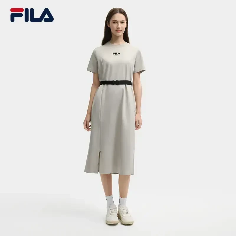 Fila/斐乐新款女子夏季户外简约休闲显瘦运动连衣裙F11W525301F