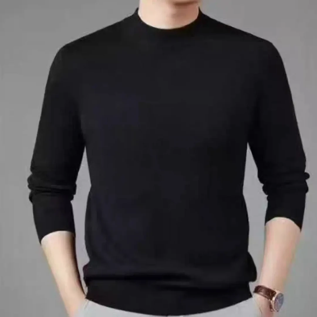 男士长袖商务休闲套头毛衫