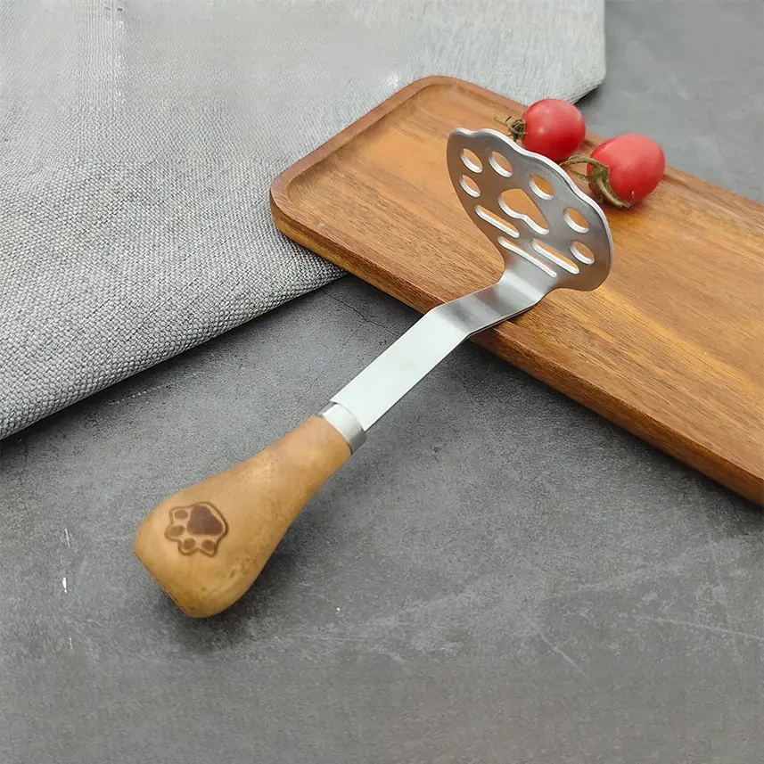 小熊不锈钢实木手柄压泥器家用压薯器土豆压泥器手动捣碎器FFX