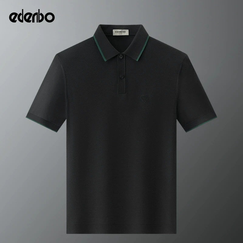 【商场同款】爱登堡短袖男款polo衫针织春夏季25新款商务翻领T恤衫