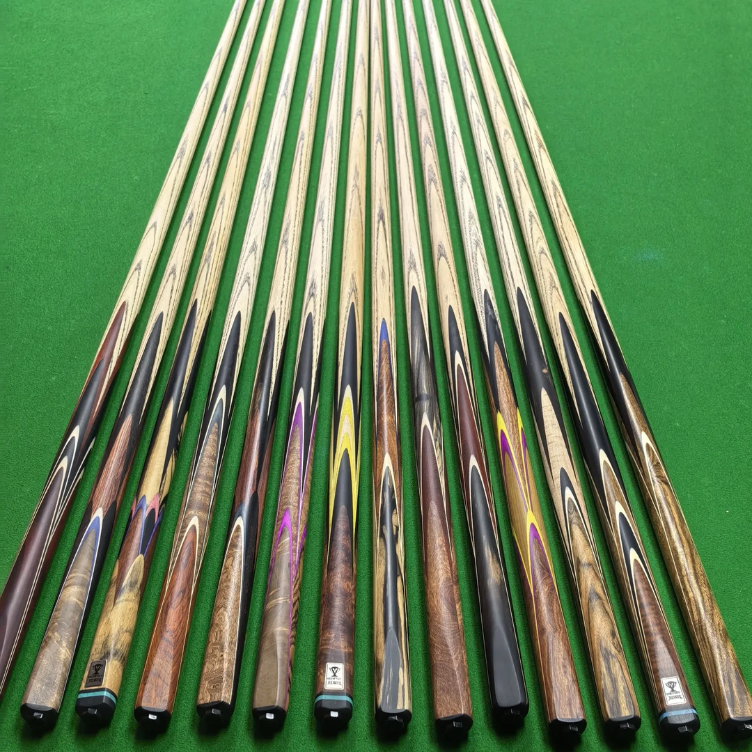 常州球杆工厂中式黑八台球杆小头手工白蜡木通杆（直播间实物为主）