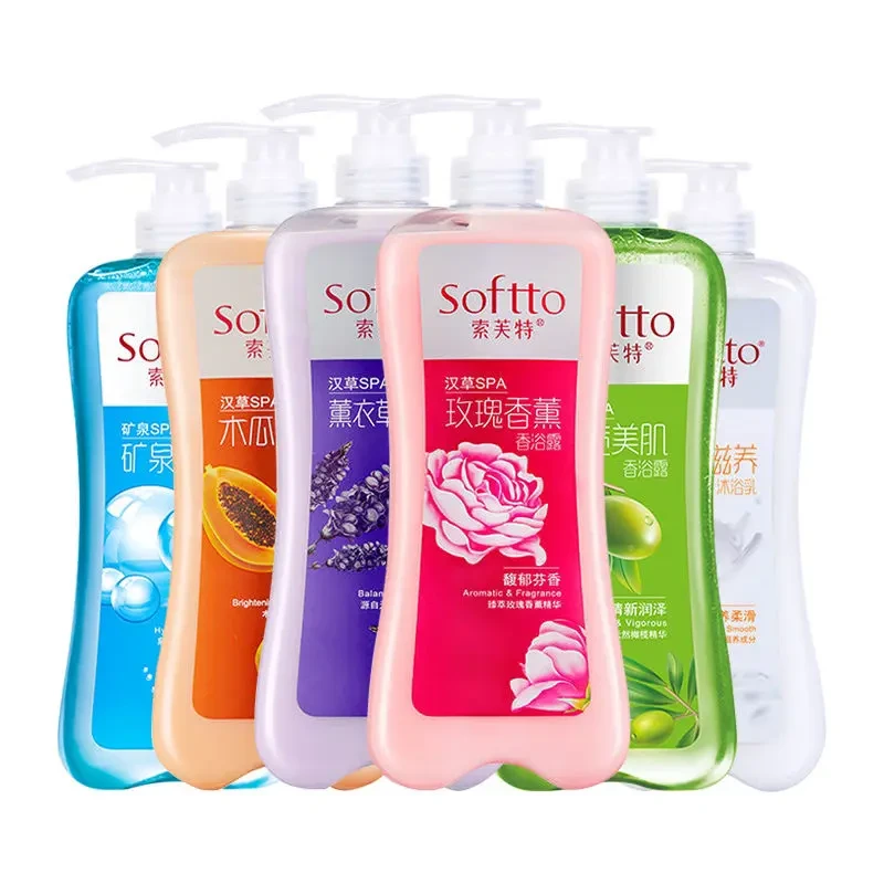 索芙特沐浴露玫瑰橄榄滋润香氛保湿男女通用持久留香沐浴乳家庭装